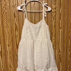 Old Navy White Sleeveless Dress with Tie Straps